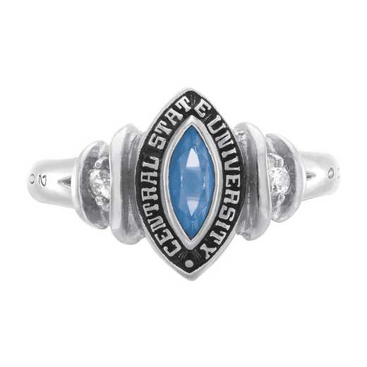Champlain College Women's Duet Ring with Diamond